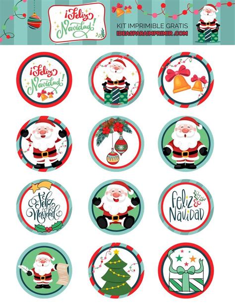Toppers navideños para galletas