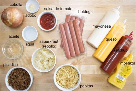 Ingredientes para hacer corn dogs