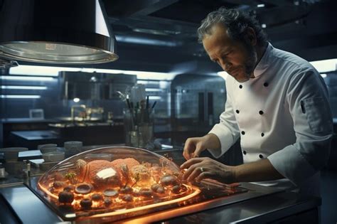 Chef Steve preparando un plato gourmet en una cocina