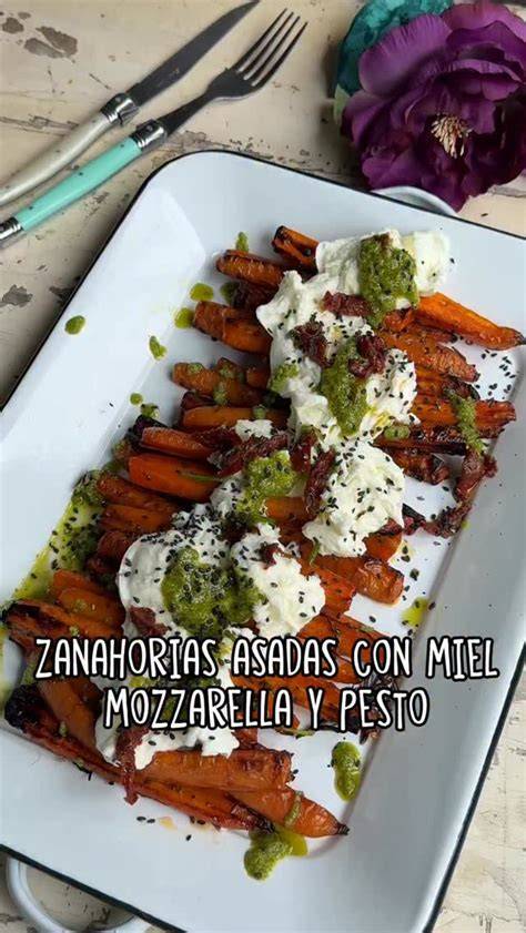 Zanahorias asadas listas para servir