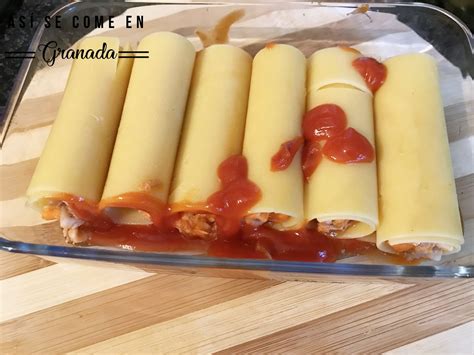 Canelones sin gluten ni lactosa