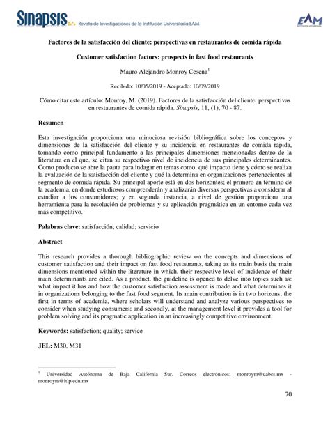 Tabla comparativa de satisfacción en restaurantes de comida rápida