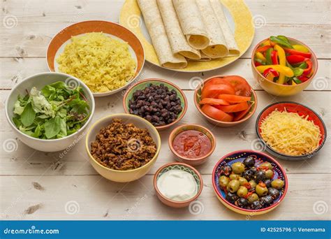 Ingredientes para burritos