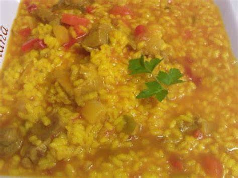 Ingredientes para arroz meloso con magro de cerdo