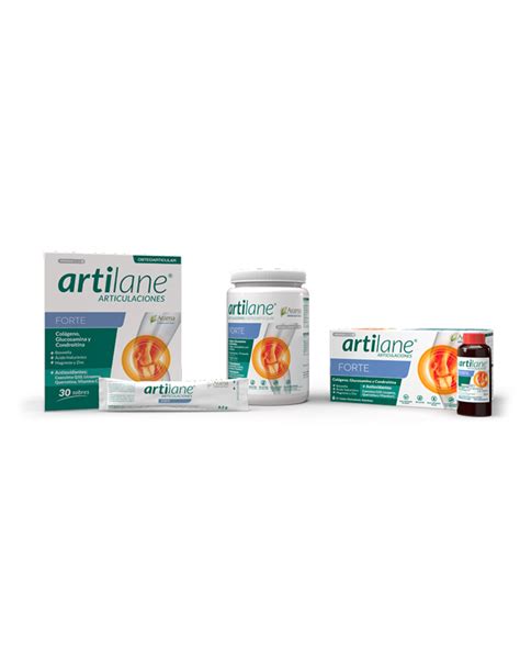 Envase de Artilane Forte mostrando sus ingredientes principales