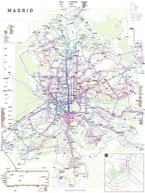 Mapa de transporte público de Madrid