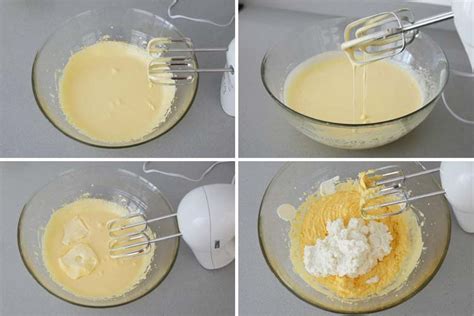 Mezcla de ingredientes húmedos y secos para el bizcocho