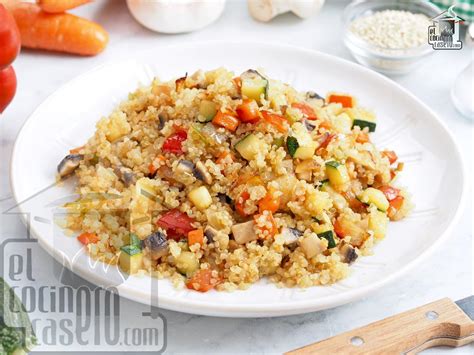 Guarnición de quinoa con verduras