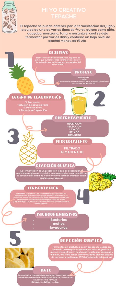 Esquema del proceso de fermentación del tepache