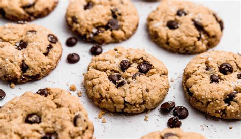 Galletas de avena y tahini con chips de chocolate