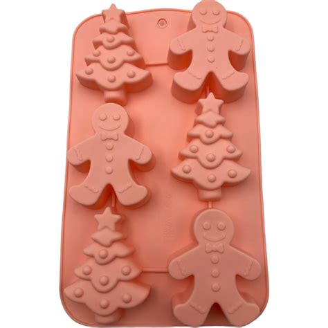Molde de silicona con formas de galletas de Navidad