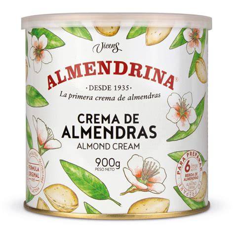 Variedad de productos Almendrina: leche de almendras, crema de almendras y otras bebidas vegetales