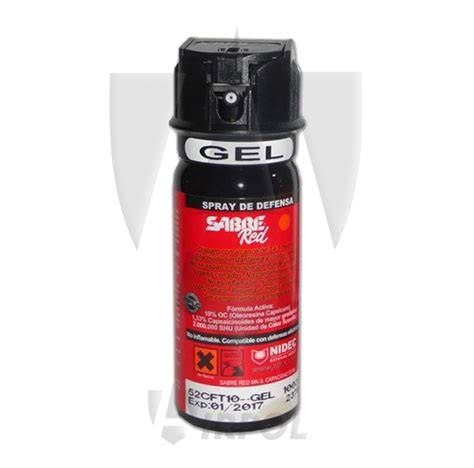 Spray de defensa personal Sabre Red en formato gel