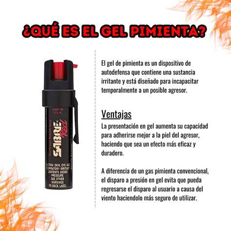 Comparación entre spray de pimienta en gel y en aerosol