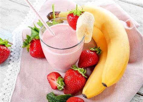 Batido de plátano con frutas