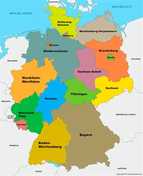 Mapa de Alemania con sus regiones culinarias