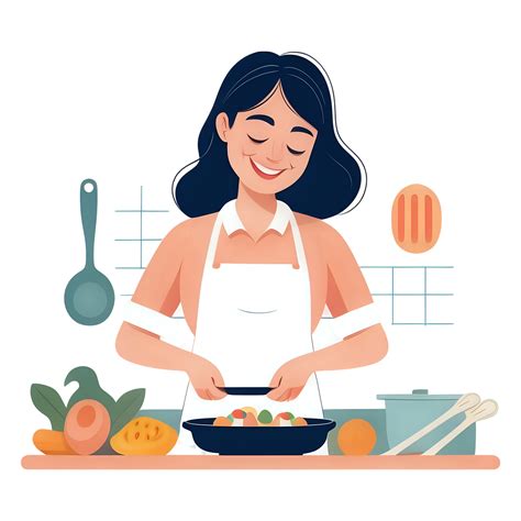 Mujer cocinando en un videojuego tipo Cocina con Sara