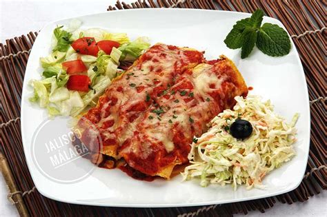 Enchiladas de carne y maíz