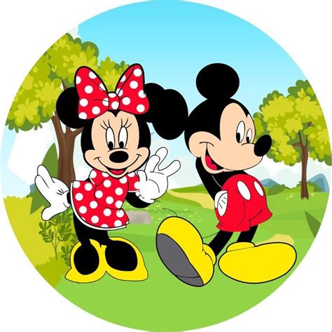 Láminas comestibles de Mickey y Minnie Mouse