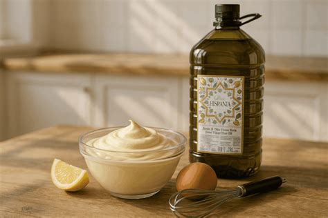Tipos de aceite para mayonesa: oliva virgen extra, arbequina, girasol