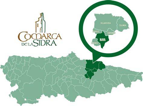 mapa de la comarca de la sidra en el oriente de asturias