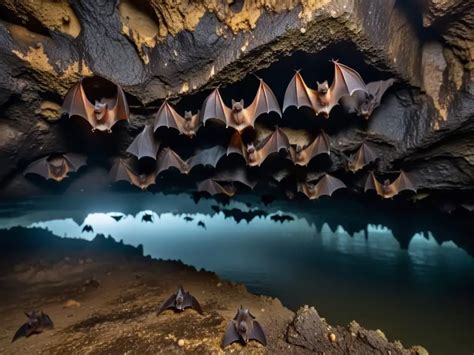 Murciélagos Nariz de Cerdo de Kitti descansando en una cueva
