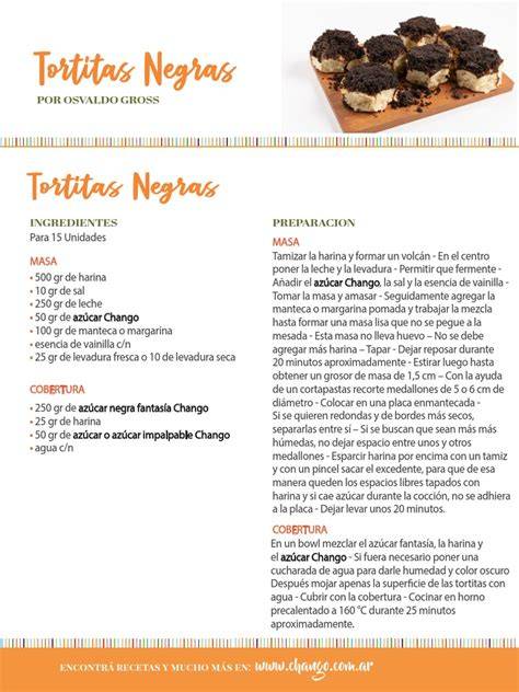 Ingredientes para Tortitas Negras