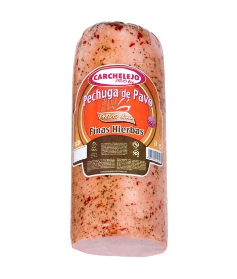 Envase de pechuga de pavo Carchelejo con la etiqueta