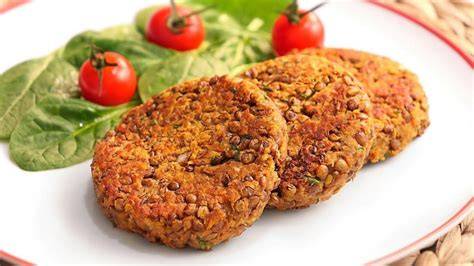 Hamburguesas de lentejas rojas