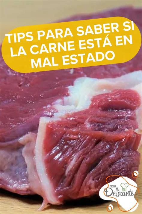 Tabla de signos de carne en mal estado