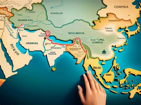 Mapa de la ruta de los dumplings por Asia