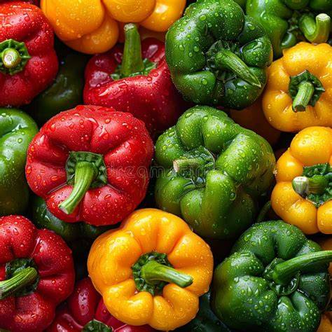 pimientos frescos de colores variados listos para cocinar
