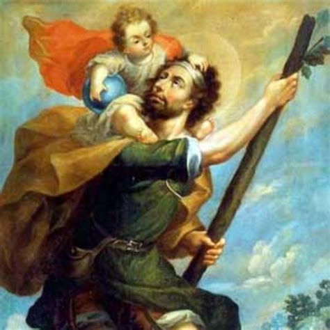 Representación de San Cristóbal de Licia con el Niño Jesús