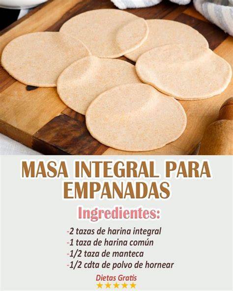 Variedades de harina integral para empanadas