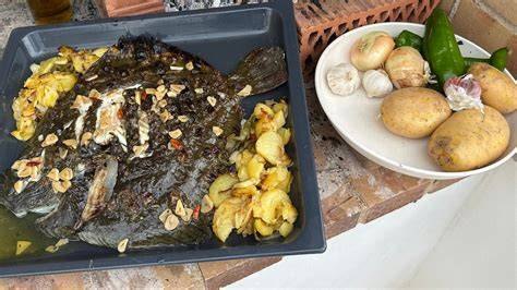 Rodaballo con pilpil de bilbaína