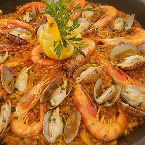 Paella de marisco del Hotel Restaurante Sariñena