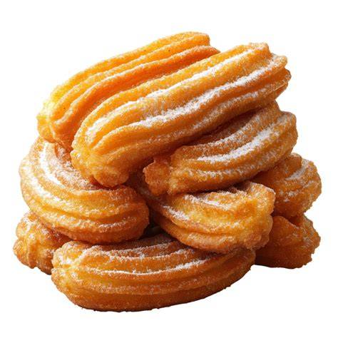 Churros recién hechos en un plato con azúcar